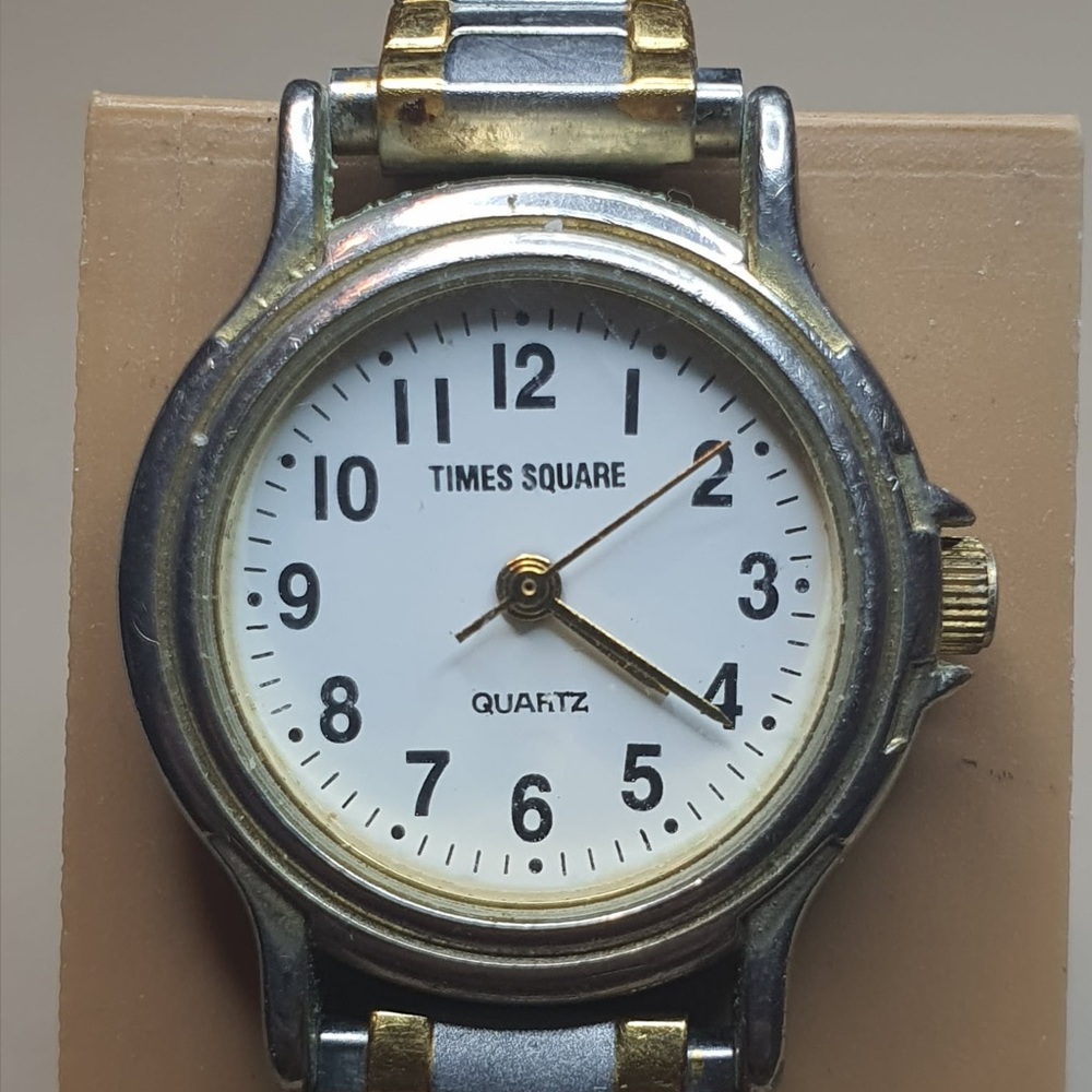 🦋10/$20🦋 Times Square Goldtone/Silver Stainless Steel Women's Watch